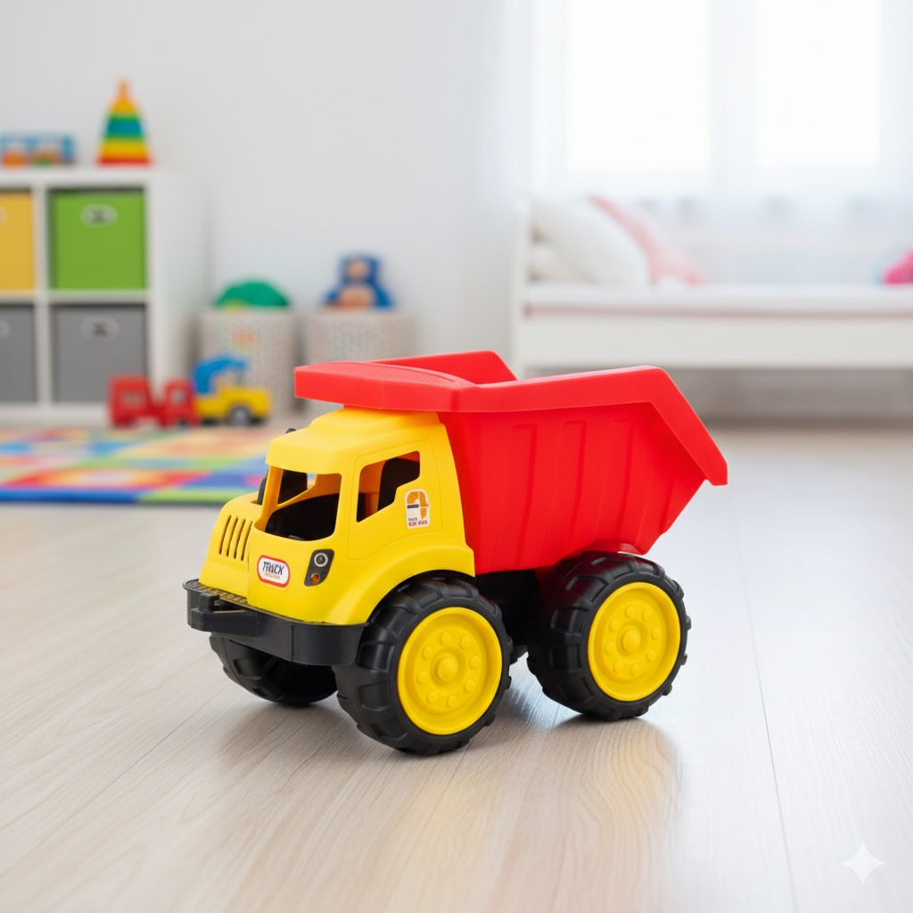 قلاب أطفال كبير Push & Go – شاحنة تفريغ متينة للعب الحركي (29 سم) - الصورة 2