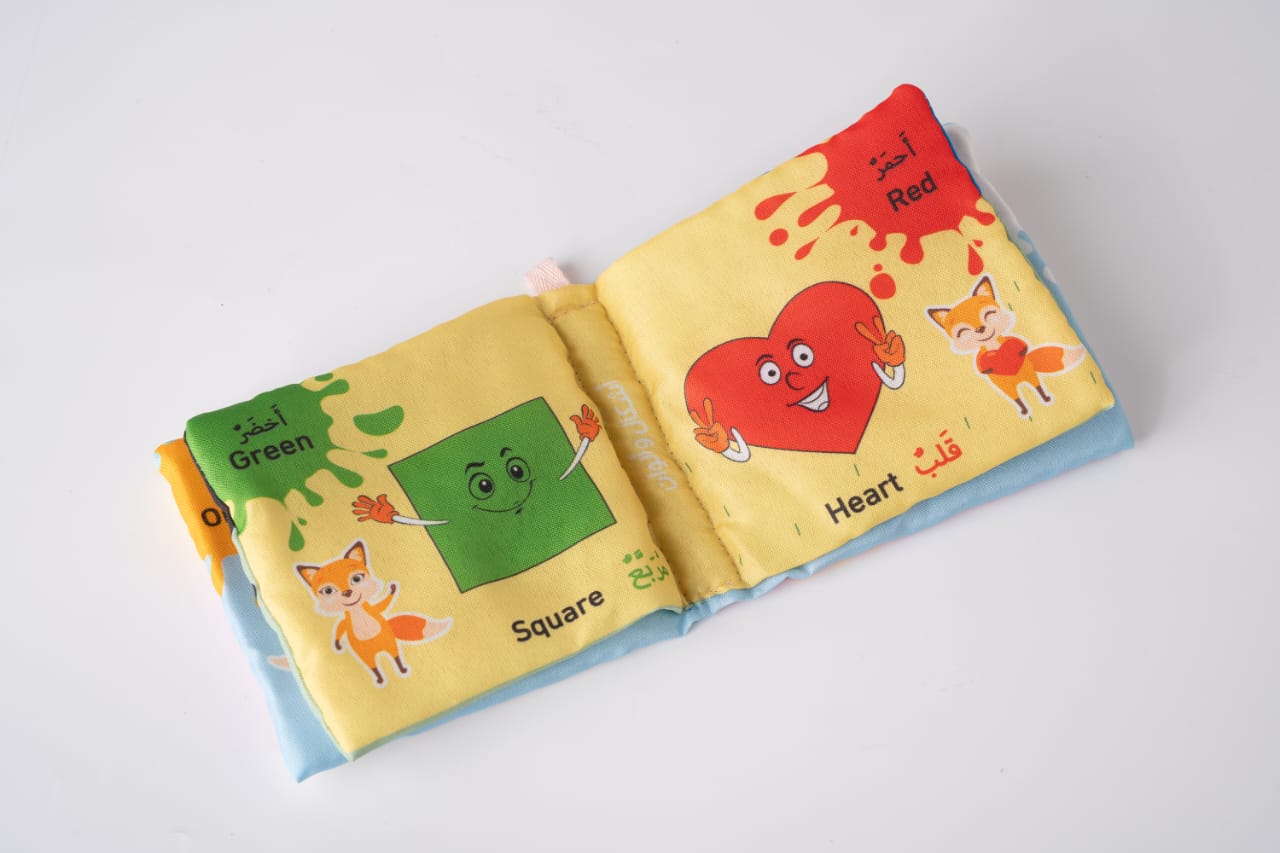 مجموعة كتب قماشية تعليمية ثنائية اللغة للأطفال 12 كتاب لتنمية الحواس والتعلم المبكر مجموعة كتب قماشية تعليمية ثنائية اللغة للأطفال 12 كتاب لتنمية الحواس والتعلم المبكر