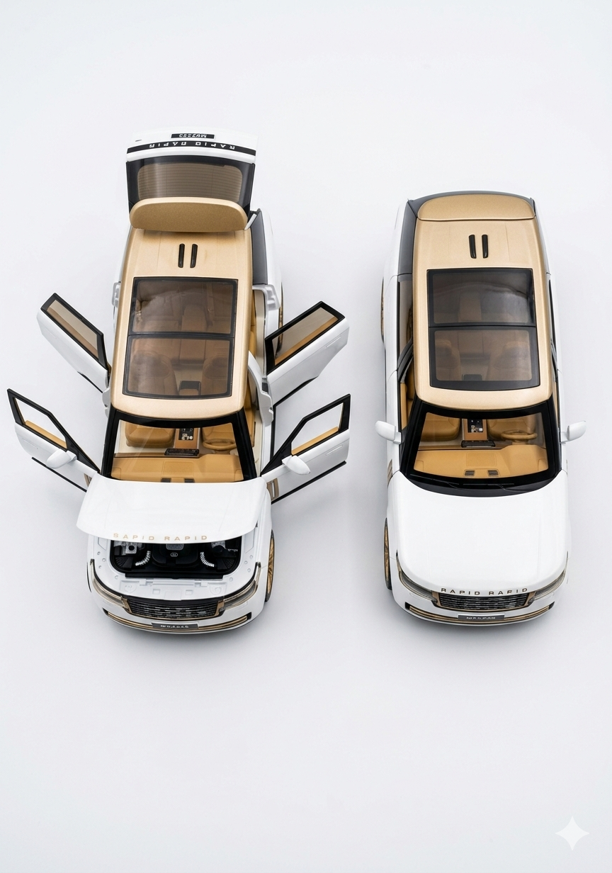رانج روفر Range Rover معدنية ديكاست 1:24 للأطفال – لعبة بصوت وإضاءة ومجسم عرض واقعي من سينسوريا - الصورة 14