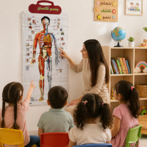 لوحة جسم الإنسان التفاعلية (باللغة العربية)