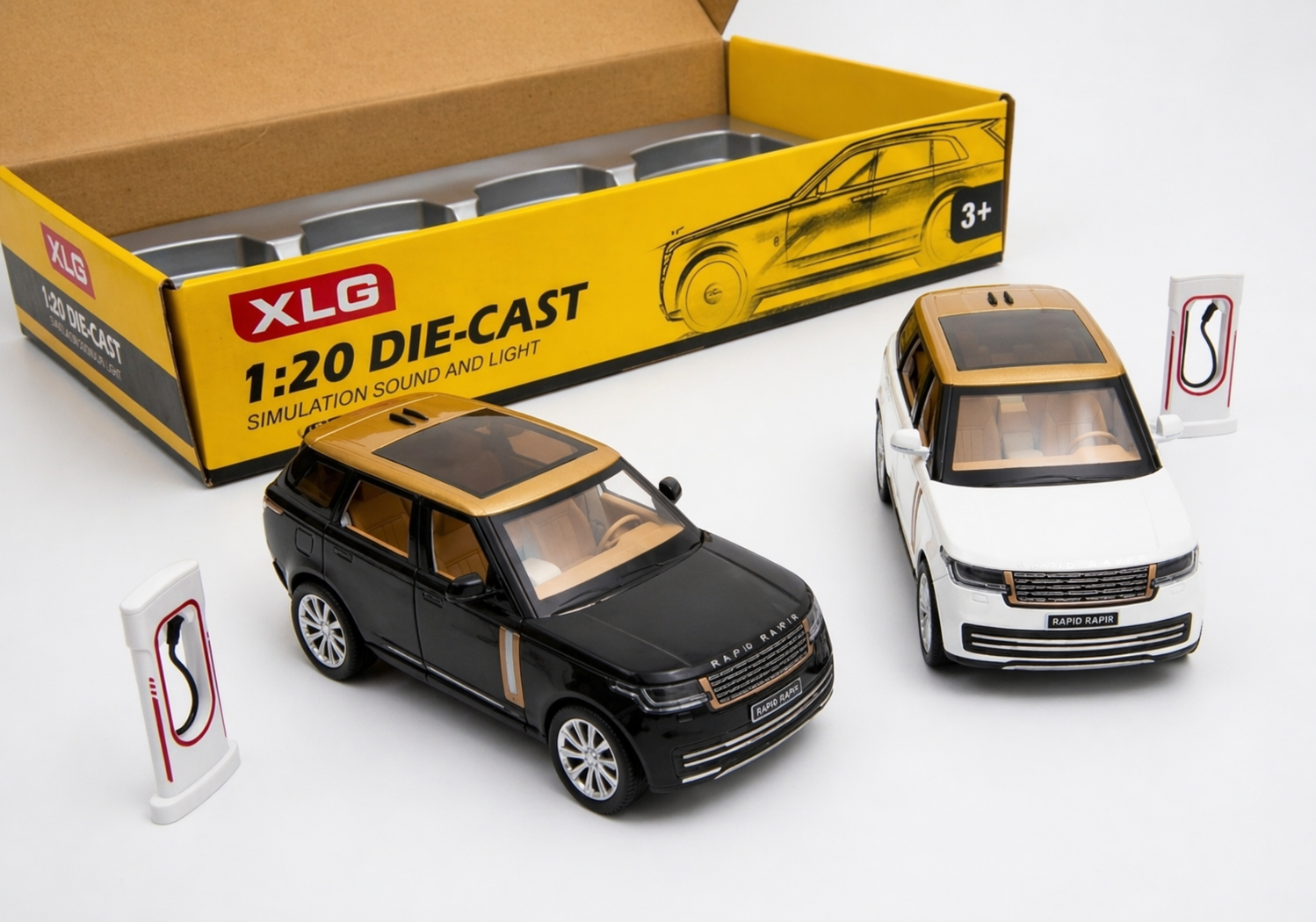رانج روفر Range Rover معدنية ديكاست 1:24 للأطفال – لعبة بصوت وإضاءة ومجسم عرض واقعي من سينسوريا