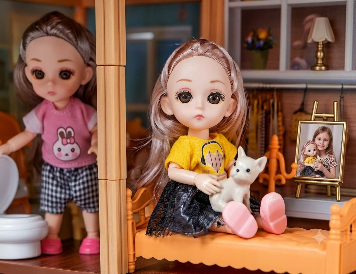 سينسوريا: بيت الدمى - فيلا كلاسيكية كبيرة مع إضاءة وإكسسوارات كاملة (تجميع ذاتي DIY) - الصورة 7