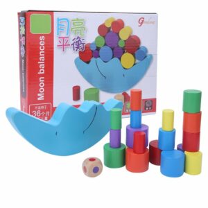 سينسوريا - لعبة توازن الهلال الخشبية التعليمية (Wooden Moon Balance Toy)